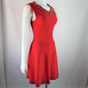 Azzedine Alaia Metallic Triangle Fit & Flare Knit
